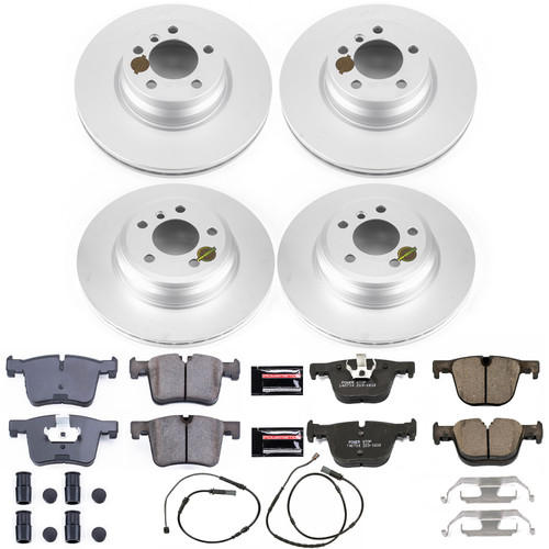 PowerStop CRK7936 - Power Stop 2015 BMW 328i xDrive Front & Rear Z23 Evolution Sport Coated Brake Kit