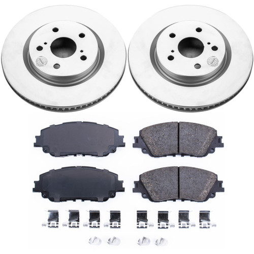 PowerStop CRK7895 - Power Stop 2019 Toyota Avalon Front Z17 Evolution Geomet Coated Brake Kit