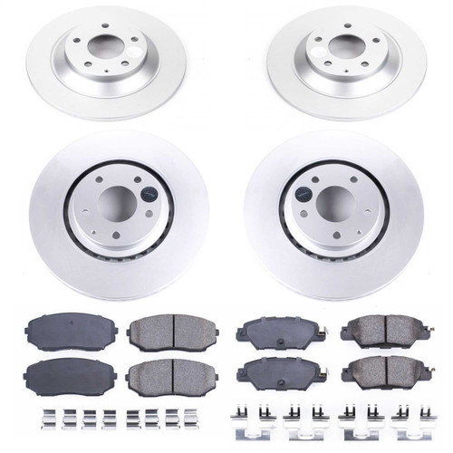 PowerStop CRK8351 - Power Stop 2019 Mazda CX-5 Front & Rear Z17 Evolution Geomet Coated Brake Kit