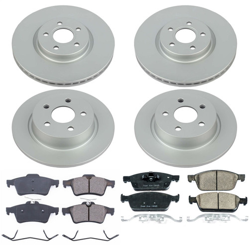 PowerStop CRK8174 - Power Stop 18-19 Ford Transit Connect Front & Rear Z17 Evolution Geomet Coated Brake Kit
