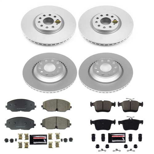 PowerStop CRK8118 - Power Stop 18-19 Volkswagen Atlas Front & Rear Z23 Evolution Sport Coated Brake Kit