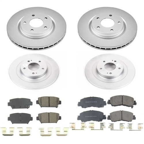 PowerStop CRK8461 - Power Stop 2018 Mitsubishi Eclipse Cross Front & Rear Z17 Evolution Geomet Coated Brake Kit