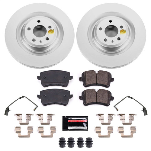 PowerStop CRK8486 - Power Stop 2018 Audi S8 Rear Z23 Evolution Sport Coated Brake Kit