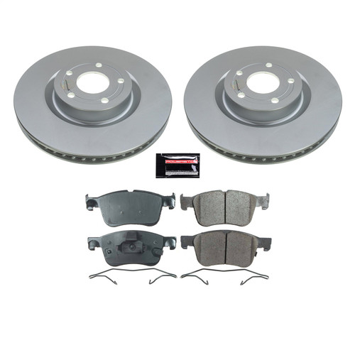 PowerStop CRK8643 - Power Stop 20-21 Lincoln Corsair Front Z17 Coated Brake Kit