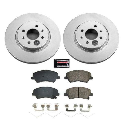 PowerStop CRK8699 - Power Stop 18-21 Hyundai Accent Front Z17 Coated Brake Kit