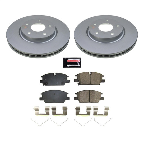 PowerStop CRK8751 - Power Stop 2021 Nissan Rogue Front Z17 Coated Brake Kit