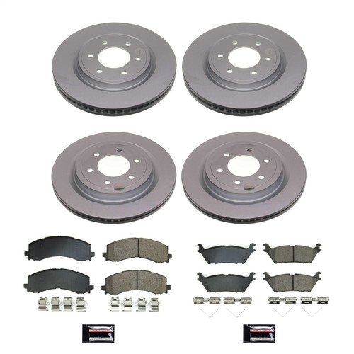 PowerStop CRK8804 - Power Stop 21-22 Ford F-150 Front and Rear Z17 Coated Brake Kit
