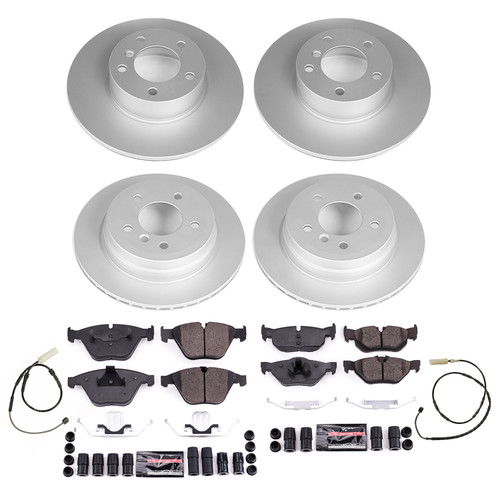 PowerStop CRK8882 - Power Stop 11-13 BMW 328i Front & Rear Z23 Coated Brake Kit