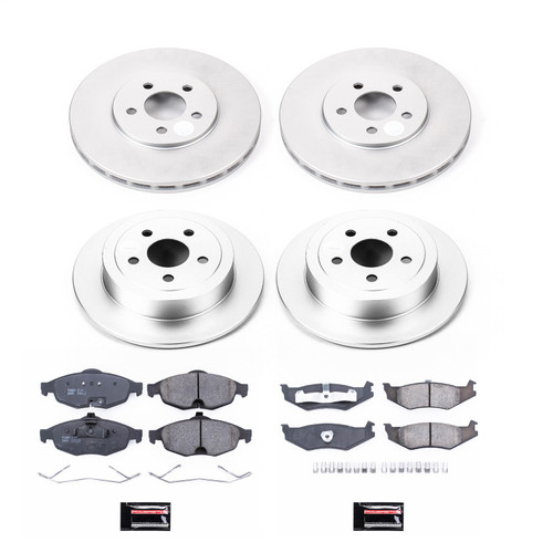 PowerStop CRK8969 - Power Stop 01-06 Dodge Stratus Front & Rear Z17 Coated Brake Kit