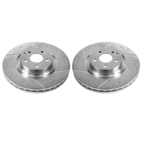 PowerStop EBR1265XPR - Power Stop 12-16 Mercedes-Benz C250 Front Evolution Drilled & Slotted Rotors - Pair