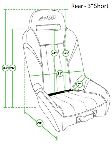 PRP Seats A58R-237 - GT/S.E. Rear Suspension Seat Black and Red