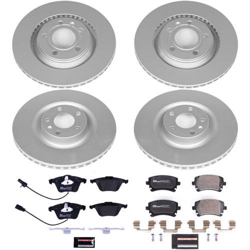 PowerStop ESK4010 - Power Stop 04-09 Audi S4 Front & Rear Euro-Stop Brake Kit