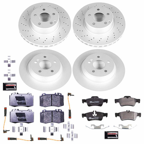 PowerStop ESK2817 - Power Stop 2006 Mercedes-Benz S350 Front & Rear Euro-Stop Brake Kit