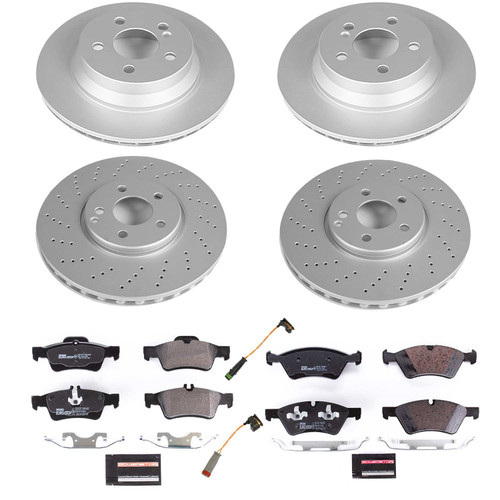 PowerStop ESK4516 - Power Stop 2006 Mercedes-Benz E500 Front & Rear Euro-Stop Brake Kit