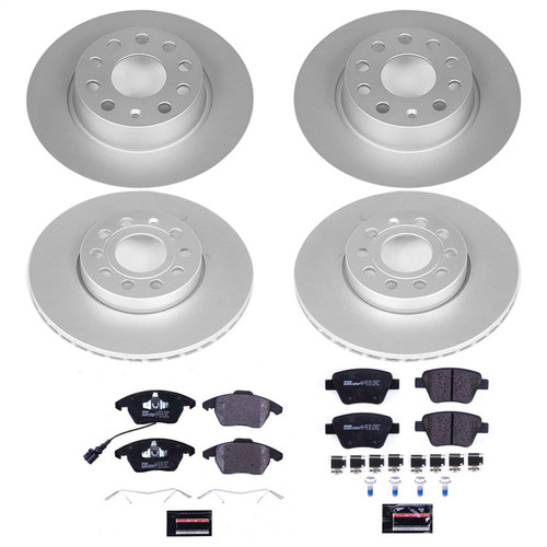 PowerStop ESK5747 - Power Stop 2012 Volkswagen Beetle Front & Rear Euro-Stop Brake Kit