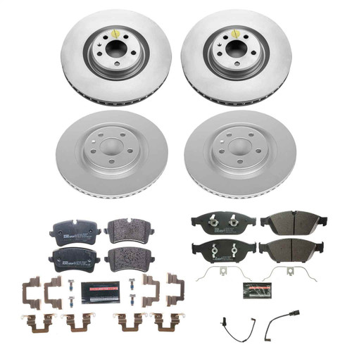 PowerStop ESK6130 - Power Stop 17-18 Audi A6 Front & Rear Euro-Stop Brake Kit