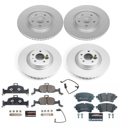 PowerStop ESK7531 - Power Stop 17-19 Audi A4 Front & Rear Euro-Stop Brake Kit