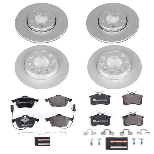 PowerStop ESK7917 - Power Stop 04-06 Audi A4 Quattro Front & Rear Euro-Stop Brake Kit