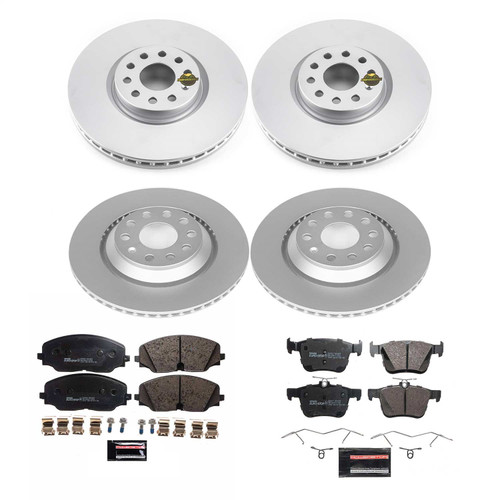 PowerStop ESK8118 - Power Stop 18-20 Volkswagen Atlas Front & Rear Euro-Stop Brake Kit