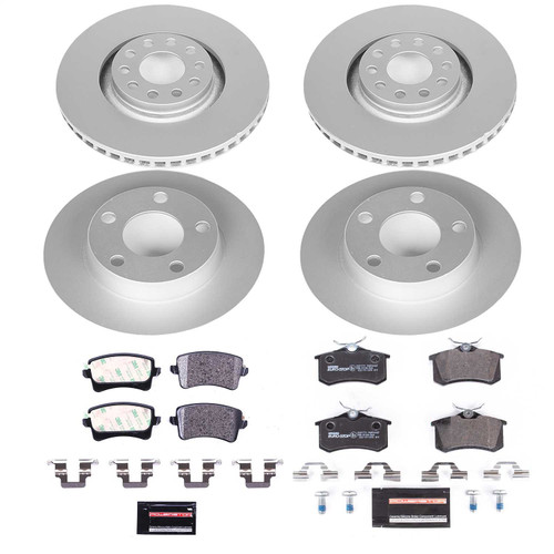 PowerStop ESK889 - Power Stop 01-05 Audi Allroad Quattro Front & Rear Euro-Stop Brake Kit