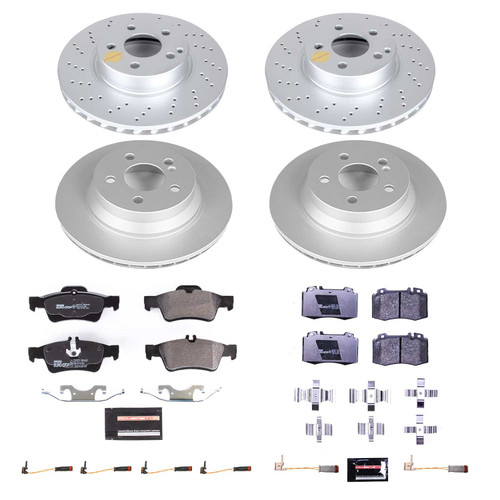 PowerStop ESK7764 - Power Stop 04-06 Mercedes-Benz E500 Front & Rear Euro-Stop Brake Kit