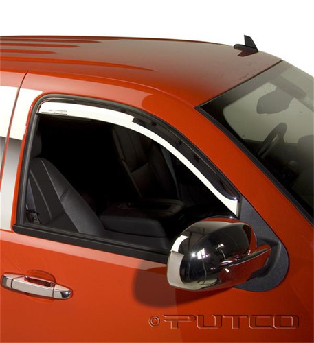 Putco 480055 - 14-14 Chevrolet Silverado HD - Crew Cab (Front Only) Element Chrome Window Visors