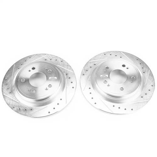 PowerStop JBR1586XPR - Power Stop 14-19 Acura RLX Rear Evolution Drilled & Slotted Rotors - Pair