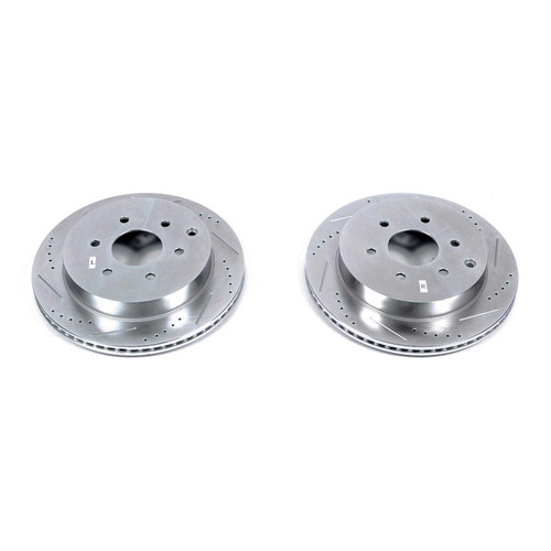 PowerStop JBR1553XPR - Power Stop 11-13 Infiniti QX56 Rear Evolution Drilled & Slotted Rotors - Pair