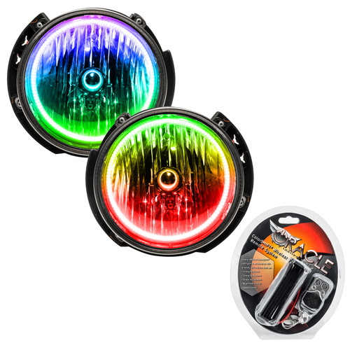 ORACLE Lighting 7079-330 - 07-16 Jeep Wrangler JK SMD HL - ColorSHIFT w/ RF Controller