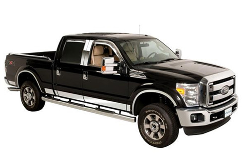 Putco 9751454 - 11-16 Ford SuperDuty - Crew Cab 6.5ft Short Box - 12pcs - 6.25in Wide SS Rocker Panels
