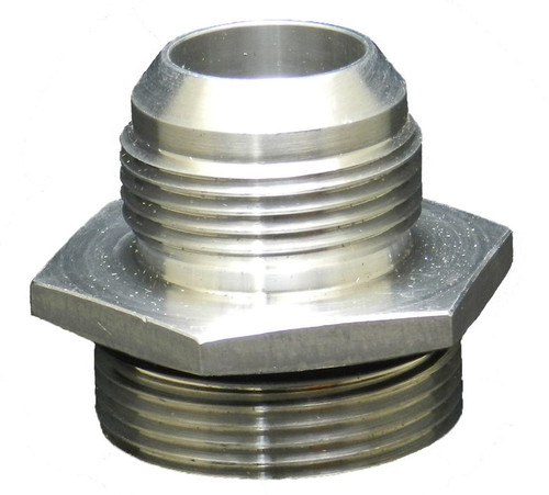 Pwr North America 78-00102 - Fitting - Adapter - Straight - 20 AN Male to 20 AN Male O-Ring - Aluminum - Natural - PWR / C&R Radiators - Each