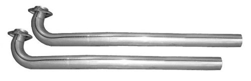 Pypes DGA10S - Exhaust Manifold Down Pipe 2.5 in w/Standard Manifolds 2 Bolt Flange Hardware Not Incl Natural 409 Stainless Steel  Exhaust