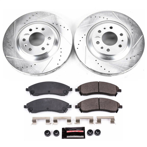 PowerStop K1449 - Power Stop 04-09 Cadillac SRX Front Z23 Evolution Sport Brake Kit
