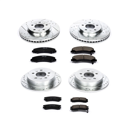 PowerStop K1438 - Power Stop 06-10 Chevrolet Impala Front & Rear Z23 Evolution Sport Brake Kit
