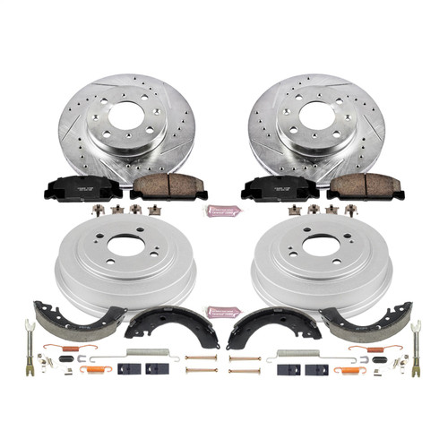 PowerStop K15085DK - Power Stop 96-00 Honda Civic Front & Rear Z23 Evolution Sport Brake Kit