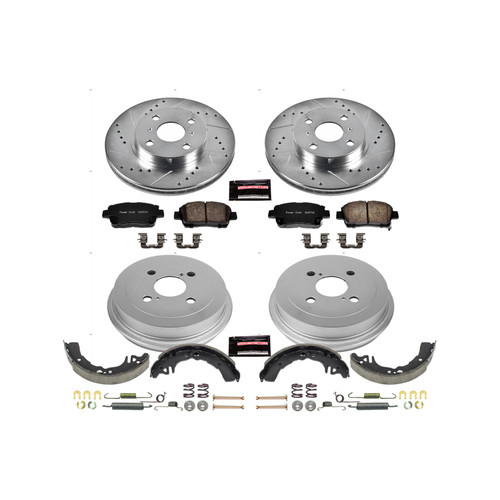 PowerStop K15204DK - Power Stop 01-05 Toyota Echo Front & Rear Z23 Evolution Sport Brake Kit