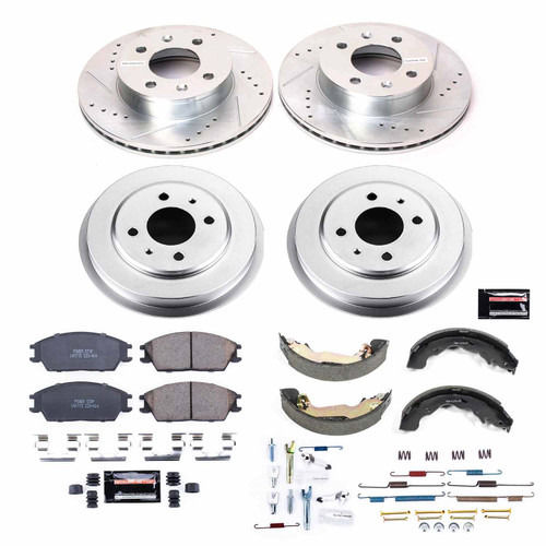 PowerStop K15155DK - Power Stop 04-05 Hyundai Accent Front & Rear Z23 Evolution Sport Brake Kit