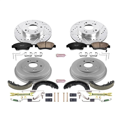 PowerStop K15110DK - Power Stop 06-08 Honda Civic Front & Rear Z23 Evolution Sport Brake Kit
