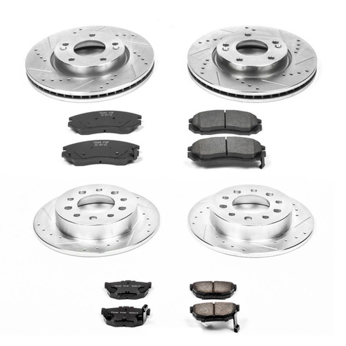 PowerStop K164 - Power Stop 04-06 Hyundai Tiburon Front & Rear Z23 Evolution Sport Brake Kit