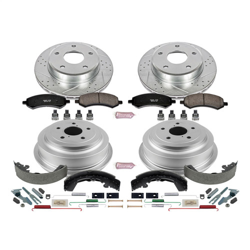 PowerStop K15254DK - Power Stop 05-10 Dodge Dakota Front & Rear Z23 Evolution Sport Brake Kit