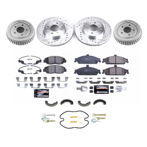 PowerStop K15507DK - Power Stop 2000 Honda Civic Front and Rear Z23 Evolution Brake Kit