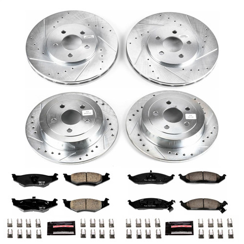 PowerStop K1680 - Power Stop 96-00 Plymouth Breeze Front & Rear Z23 Evolution Sport Brake Kit