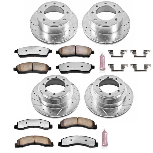 PowerStop K1887-36 - Power Stop 1999 Ford F-250 Super Duty Front & Rear Z36 Truck & Tow Brake Kit