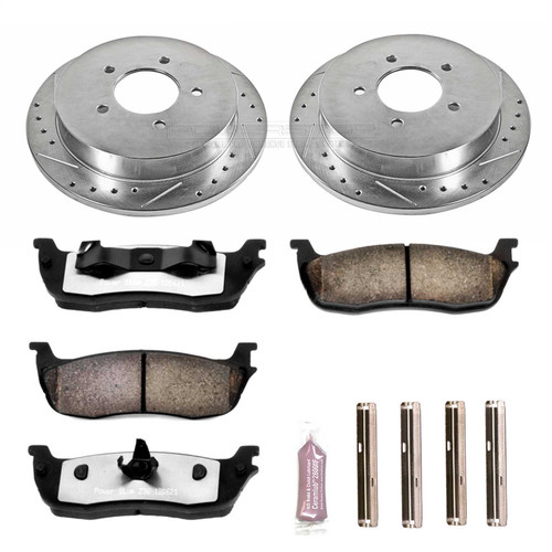 PowerStop K1872-36 - Power Stop 97-00 Ford Expedition Rear Z36 Truck & Tow Brake Kit