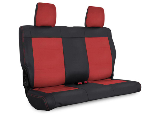 PRP Seats B018-05 - Rear Seat Cover for 08-10 Jeep Wrangler JKU 4 Door Black and Red