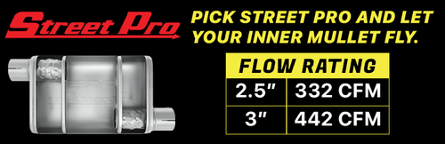 Pypes SGT978SE - 1975-1987 GM Truck 2.5 Inch Crossmember Back With H-Bomb H-Pipe Exhaust System Includes Catalytic Converters 409 Stainless Street Pro Mufflers  Performance Exhaust