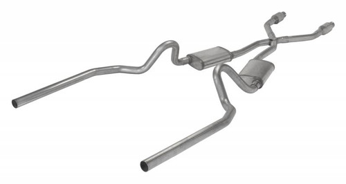 Pypes SGG912RE - Crossmember Back w/X-Pipe Exhaust System 78-88 GM G-Body SS Split Rear Dual Exit 2.5 in Intermediate Pipe And Tailpipe Race Pro Mufflers/Hardware Incl Tip Not Incl Catalytic Converter Incl  Exhaust