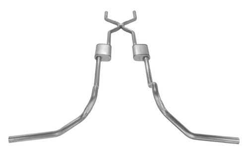 Pypes SGT978TE - 1975-1987 GM Truck 2.5 Inch Crossmember Back With H-Bomb H-Pipe Exhaust System Includes Catalytic Converters 409 Stainless Turbo Pro Mufflers  Performance Exhaust