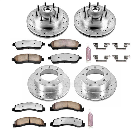 PowerStop K1892-36 - Power Stop 99-01 Ford F-250 Super Duty Front & Rear Z36 Truck & Tow Brake Kit