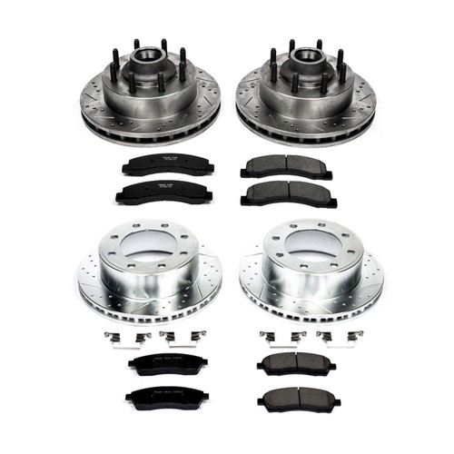 PowerStop K1892 - Power Stop 99-01 Ford F-250 Super Duty Front & Rear Z23 Evolution Brake Kit